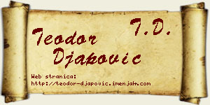 Teodor Đapović vizit kartica